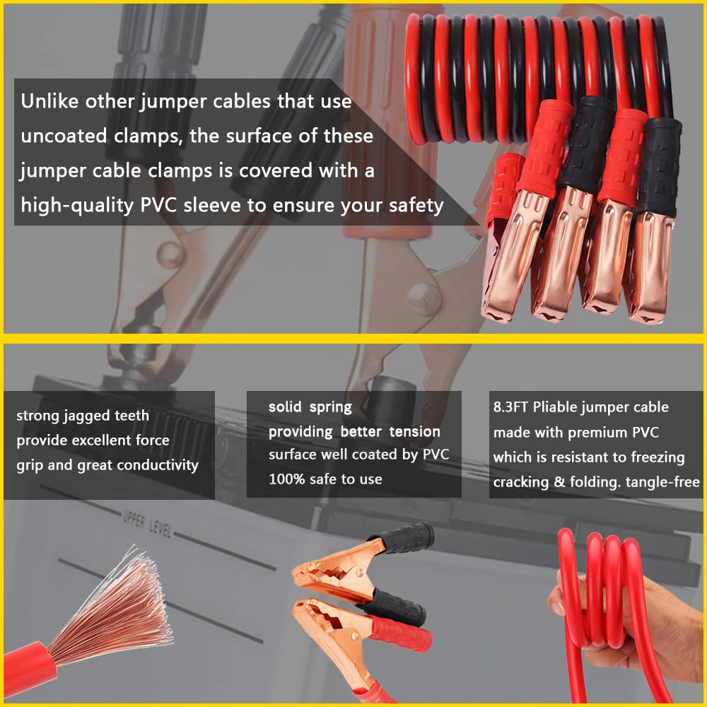 Lianxin Roadside Car Emergency Kit- Car Safety Kit,Car Kits Emergency,High Power Car Vacuum,Jumper Cable Kits,Reflective Warning