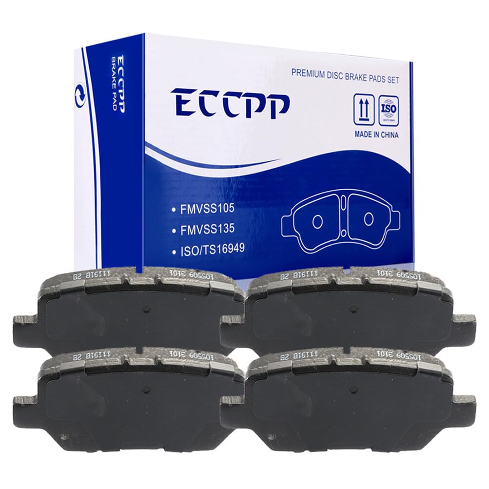 Automuto 4Pcs Rear Semi-Metallic Disc Brake Pads Set D1090 For Acura Rl 2005-2012