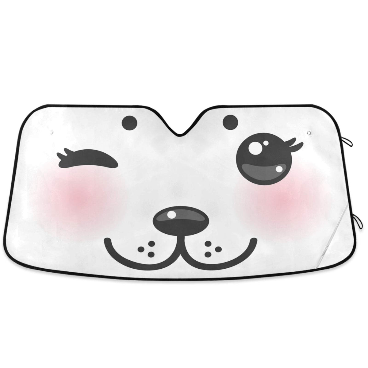 Oarencol Cute Eyes Animal Car Windshield Sun Shade Foldable Uv Ray Sun Visor Protector Sunshade To Keep Your Vehicle Cool (55''