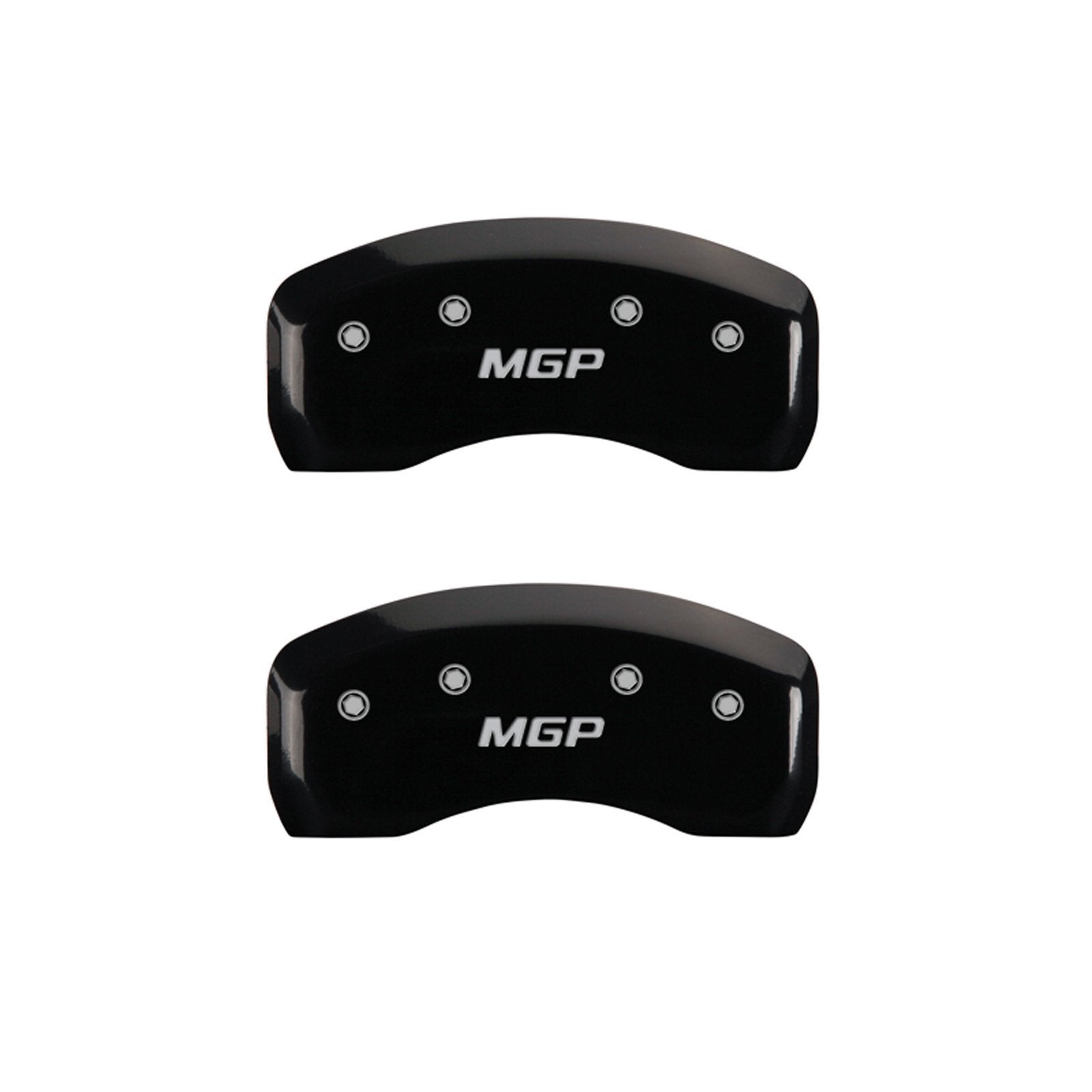 Mgp Caliper Covers 10007Smgpbk Black Brake Covers Engraved With Silver Mgp (Set Of 4)
