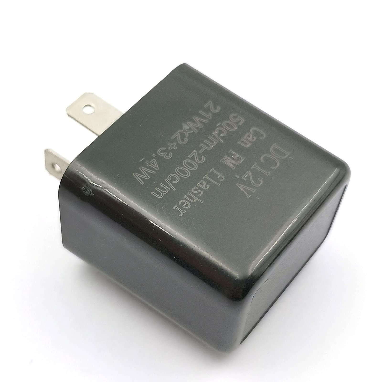 Devmo Adjustable 2 Pin 12V Motorcycle Indicator Turn Signal Flasher Relay Perfect Compatible With Hon-Da Grom Yamaha Harley Etc.