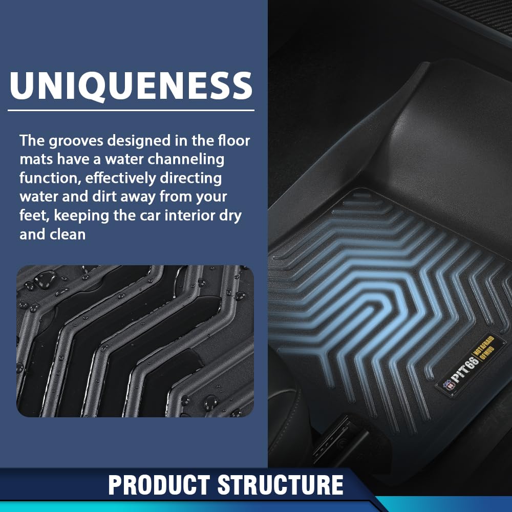 Pit66 Floor Mats Compatible With Honda Civic Coupe Sedan 4-Door 2016-2021, Fit Civic Hatchback 2017-2021, Fit Honda Insight 2016