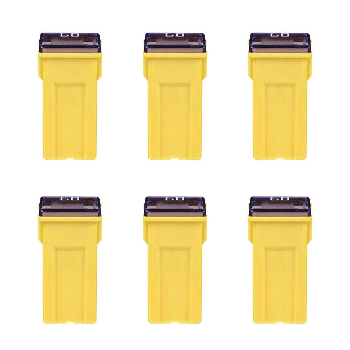 6 Pieces Tall Standard Fuses 60 Amp Jcase Box Shaped Fuse Compatible For Ford Chevy Gm Nissan Toyota Pickup Trucks Cars Suv