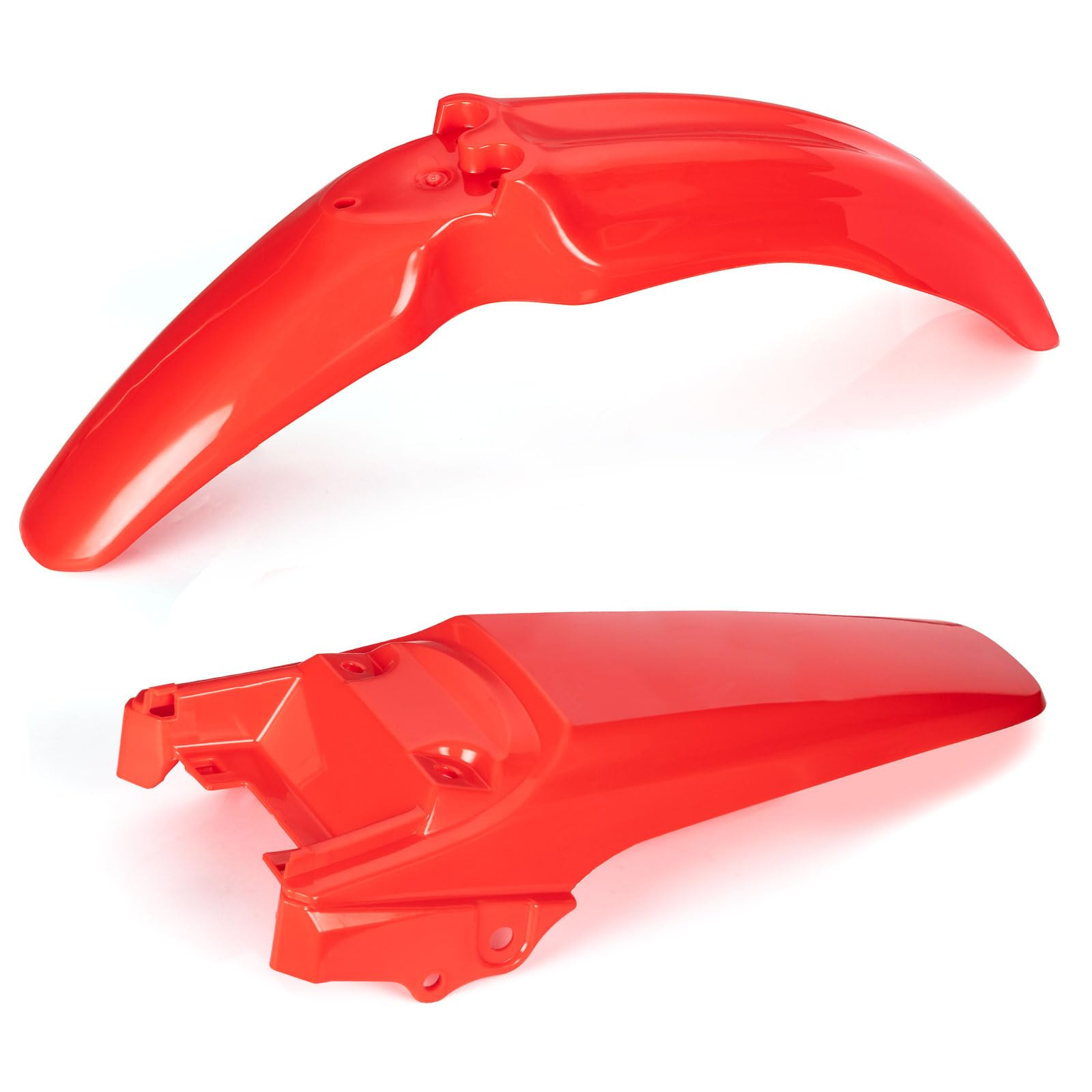Front + Rear Plastic Mud Guards Red for Honda CRF 80 100 CRF80F CRF100F 2004 2005 2006 2007 2008