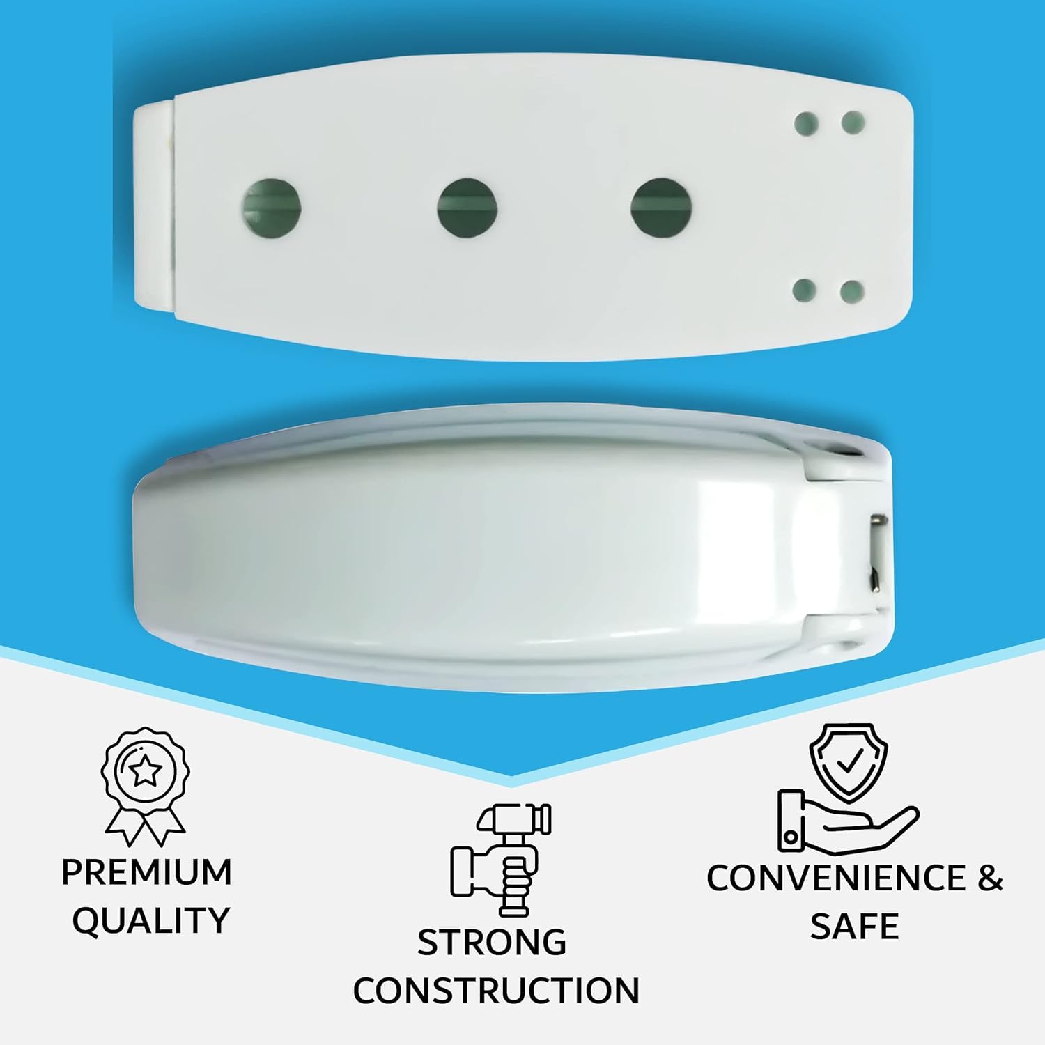 Nu-Set | 4Rv013 Rv Baggage Door Catch | Rv Accessories & Door Hardware (White, 8 Packs)