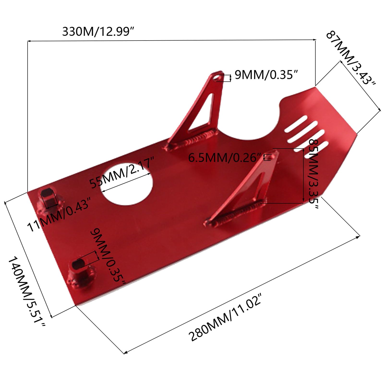 New Olym Aluminum Foot Start Engine Skid Plate For Xr50 Xr70 Lifan Yx Ssr110 125 Thumpstar Coolster Apollo Kymco Gmx Nxd Demonx