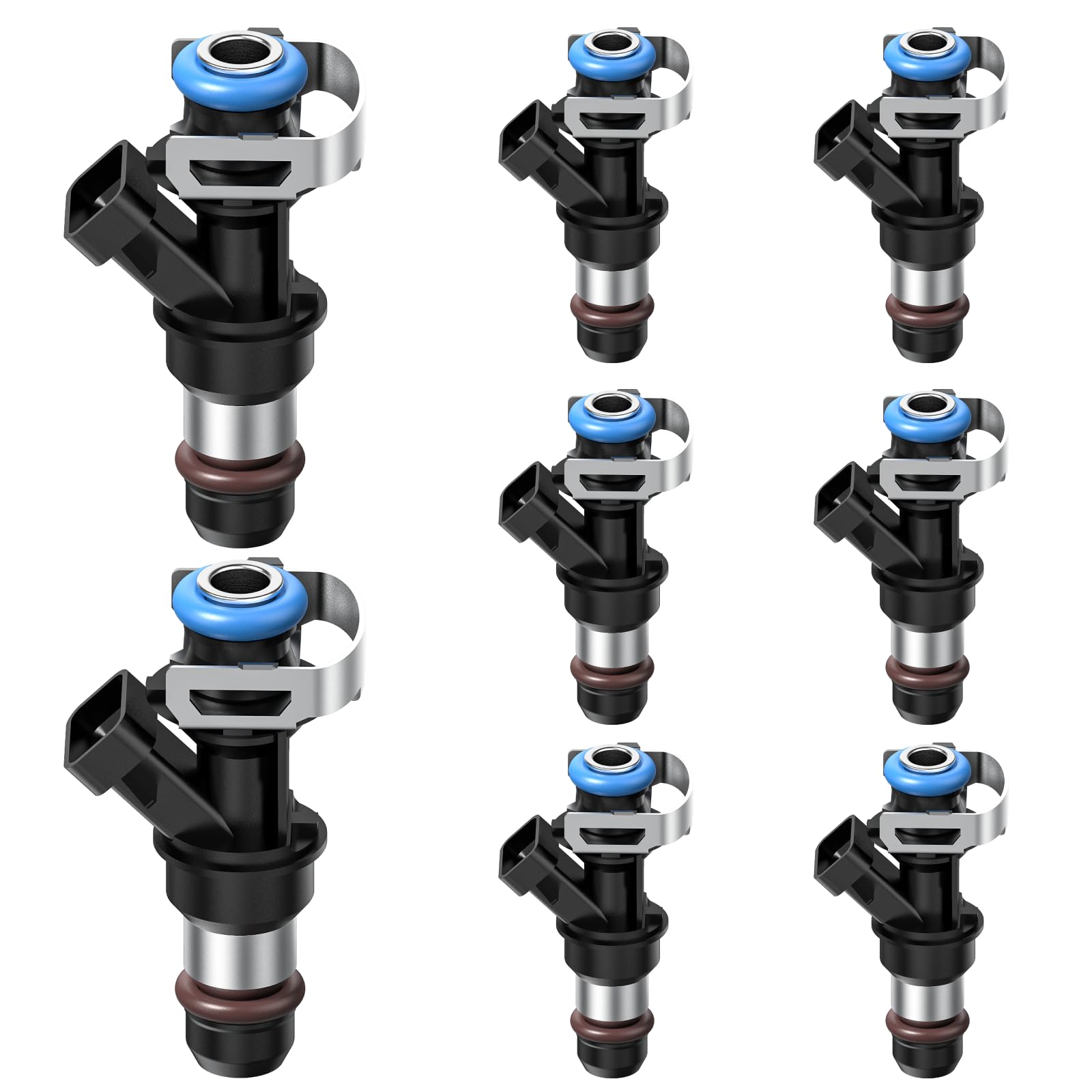 Fuel Injectors 8Pcs Compatible with Chevy Silverado GMC Sierra 4.8L 5.3L 6.0L 2001-2006 Tahoe Yukon 4.8L 5.3L 6.0L 2000-2006 Esc