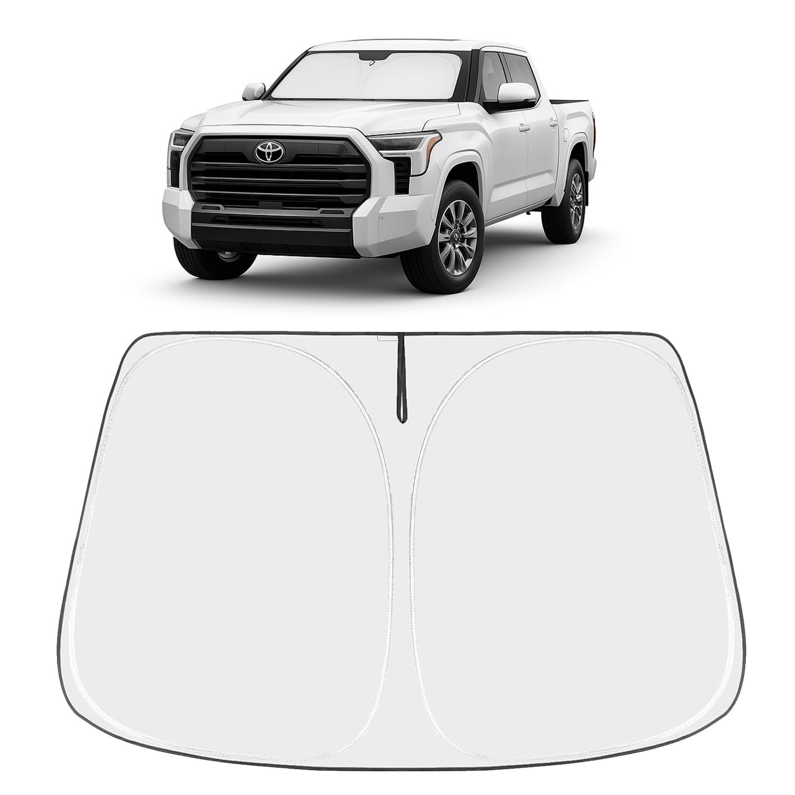 Proadsy 2025 Upgrade Windshield Sun Shade Custom Fit Toyota Sequoia 2023-2025/ Toyota Tundra 2022-2025 Limited SR5 Platinum TRD
