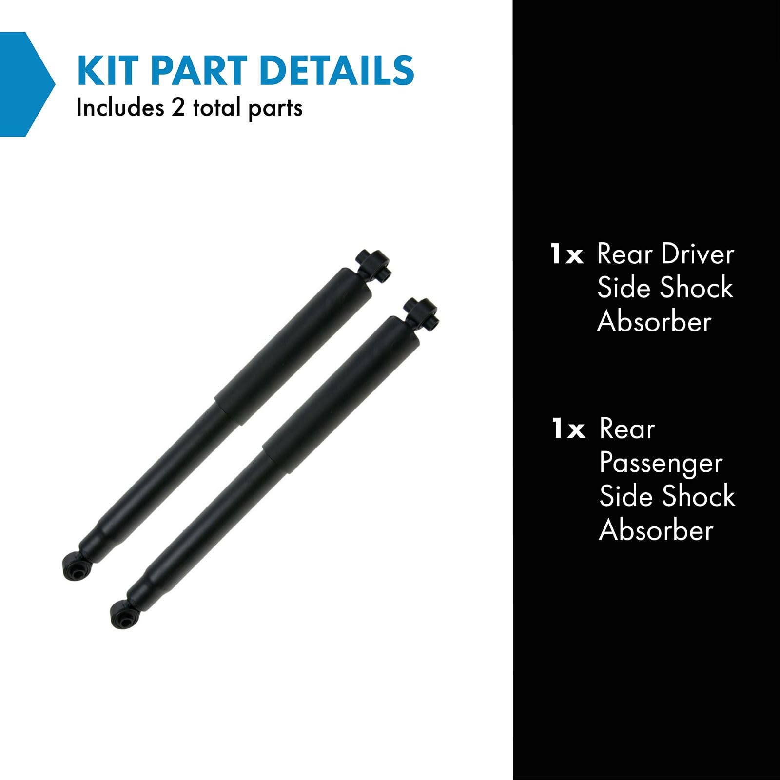 Trq Rear Shock Absorber Set Compatible With 1999-2004 Jeep Grand Cherokee