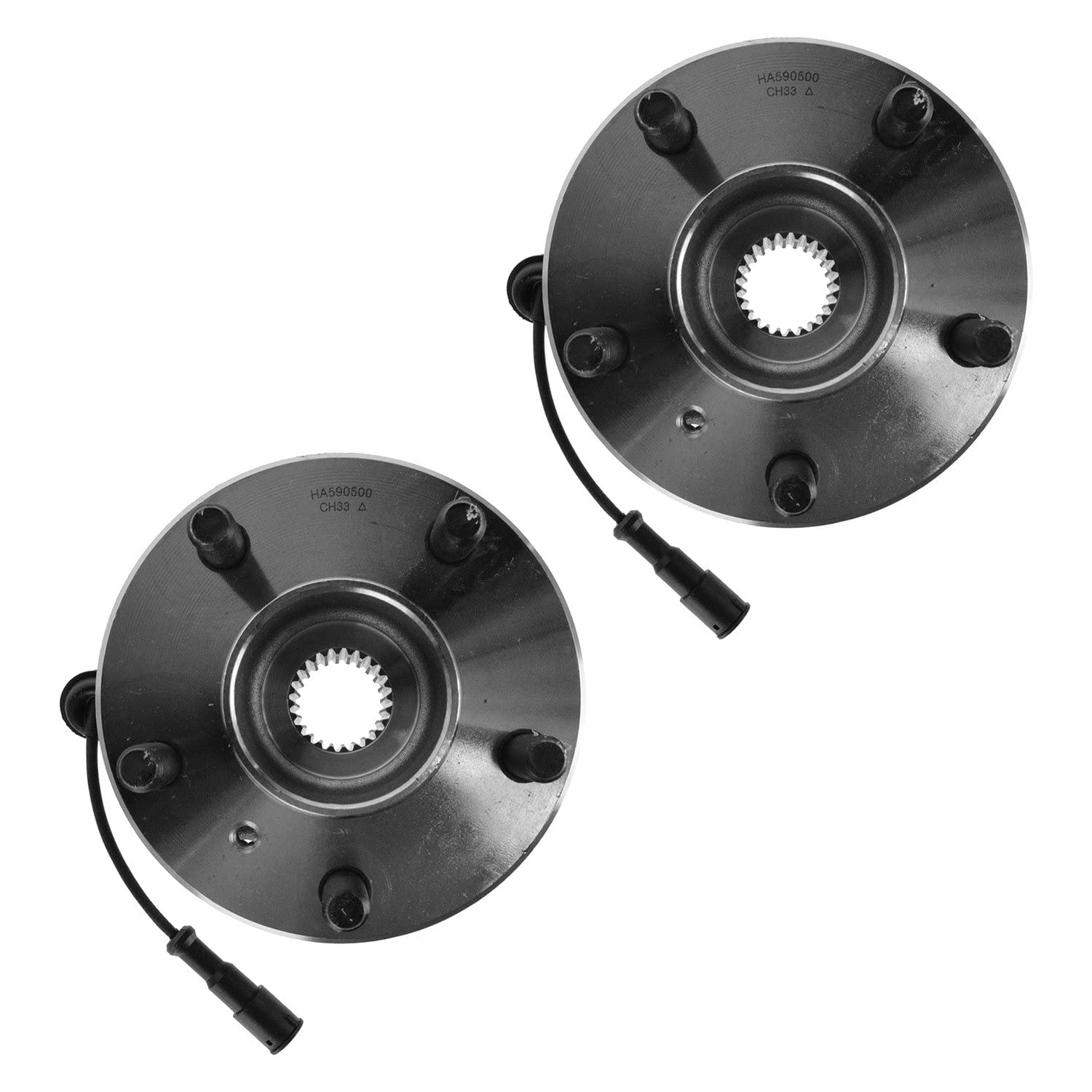 Trq Front Wheel Hub Bearings Assembly Set Compatible With 1999-2004 Land Rover Discovery