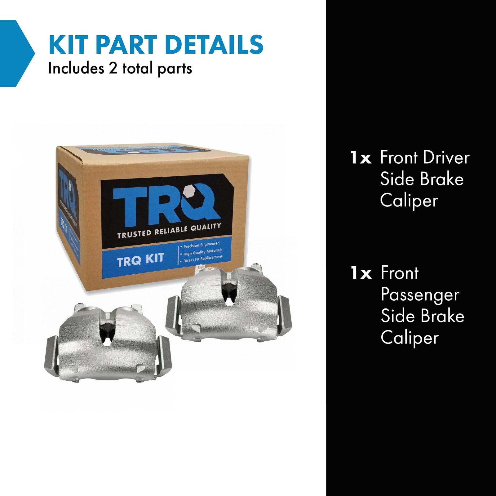 Trq Front Brake Caliper Set Compatible With 2003-2006 Ford Expedition Lincoln Navigator