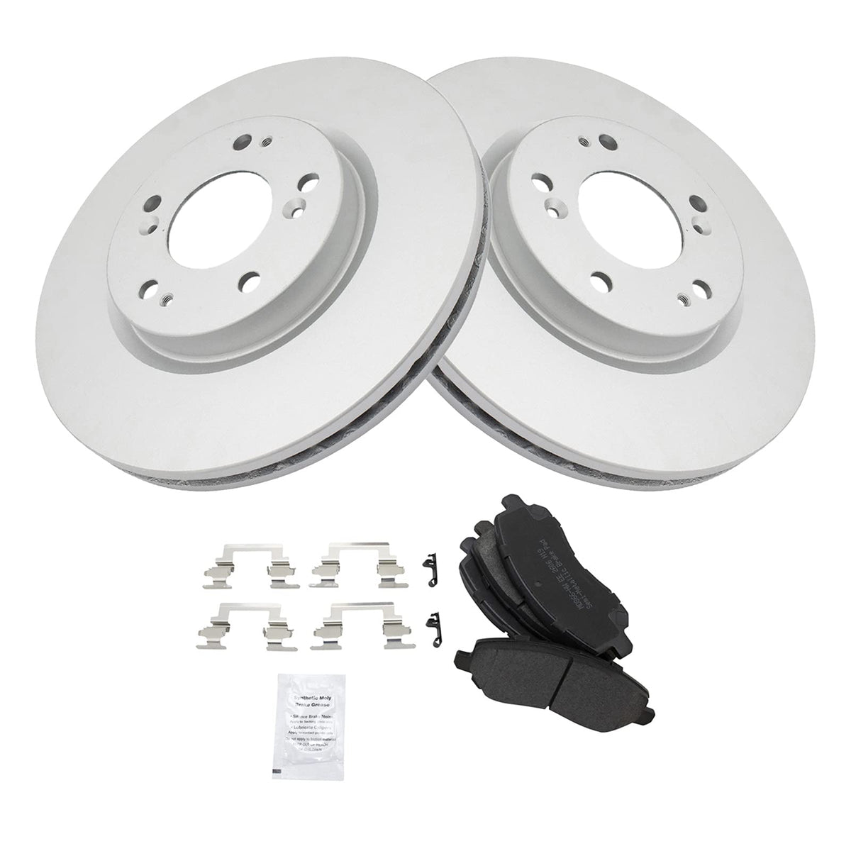 Trq Front Metallic Brake Pads & G-Coated Rotor Kit For Chrysler Dodge Jeep Mitsubishi