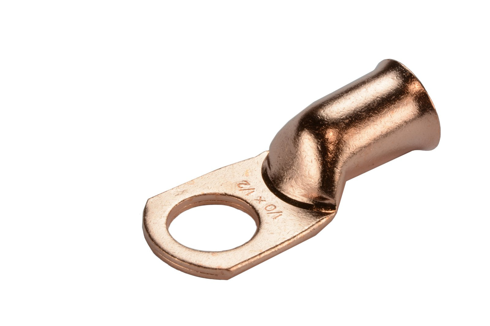 Temco 5 Pack Bare Copper Welding Battery Cable Ends, Lugs Terminal 1/0 Awg 1/2 '' Hole (6 Awg To 1/0 Awg Options Available)