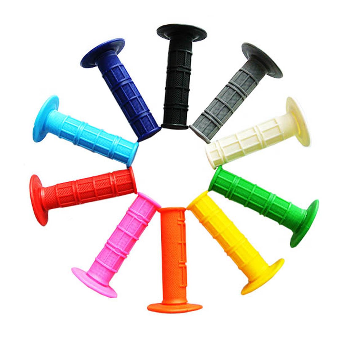 7/8'' Practical Motorcycle Hand Grips Dirt Bike Motocross Gel Handlebar 2Pc- Light Blue