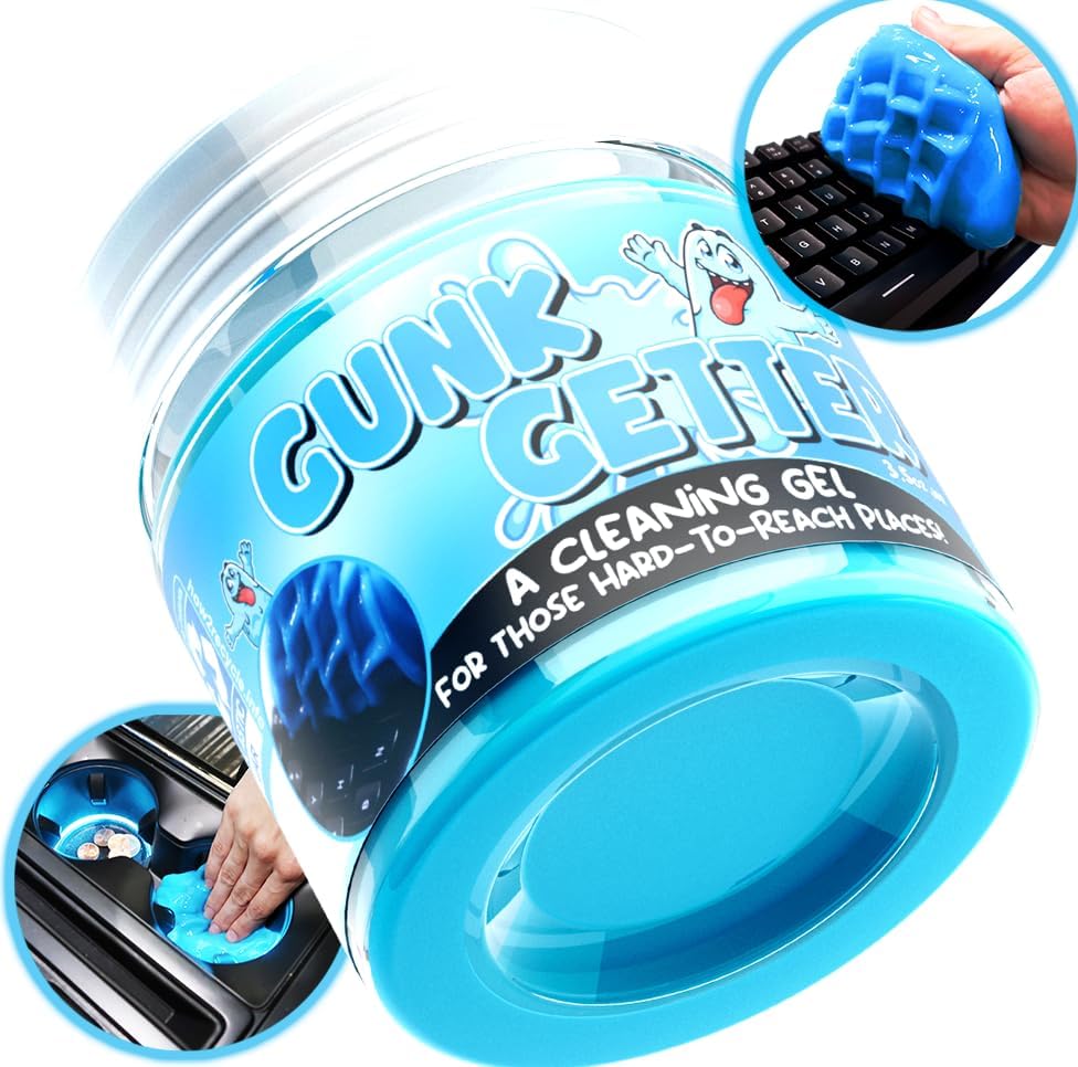 PeerBasics Gunk Getter, Cleaning Gel for Those Hard to Reach Places, Automotive Cup Holder Electronic Keyboard Office, Slime Gel