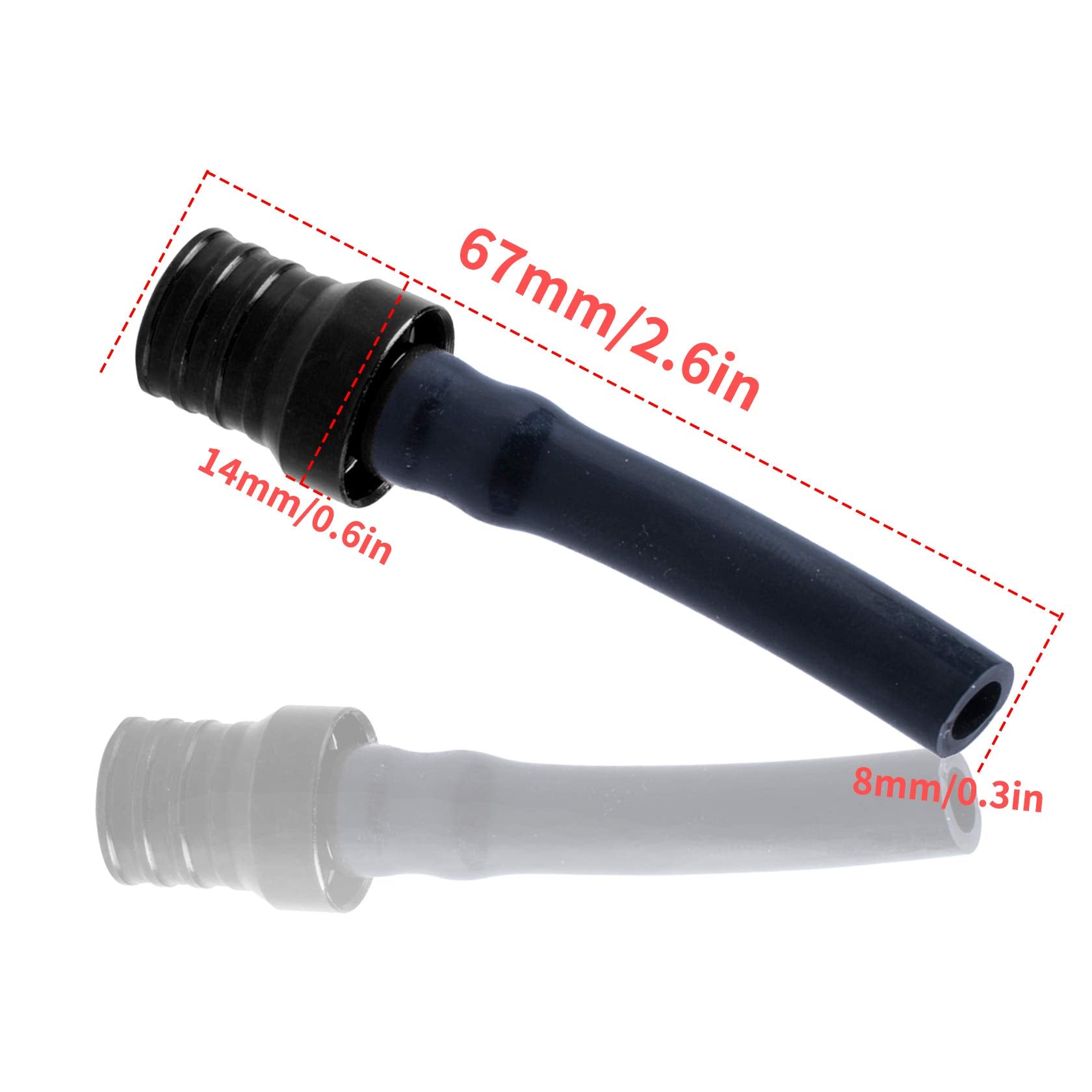 MWMNUN 6pcs Universal Tank Gas Fuel Cap Valve Vent Breather Hose Tube Compatible with 50cc 110cc 70cc 125cc Motorcycle XR CRF RM