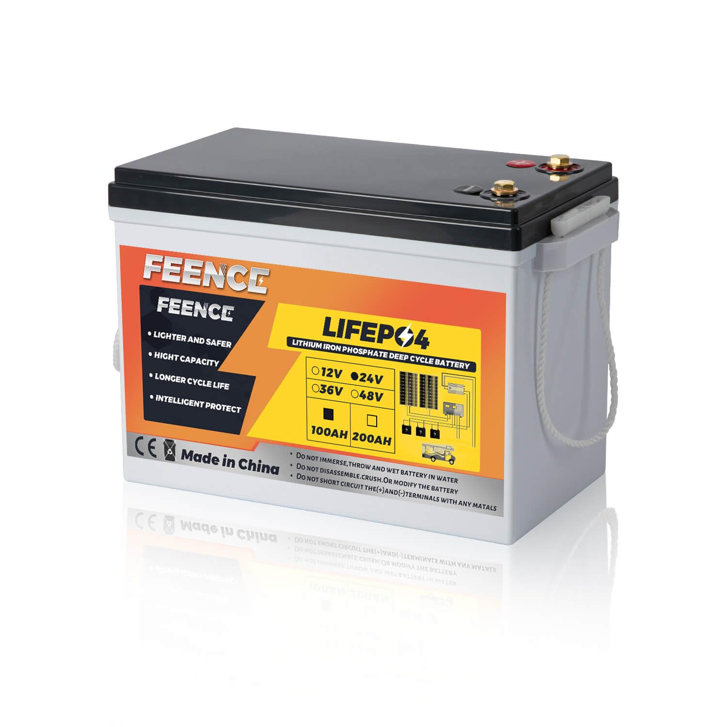 24V Lithium Battery 100AH Lifepo4 Battery Built-in 100A BMS,Specialized for 24V Trolling Motors,UP to 8000 Deep Cycle,Perfect fo