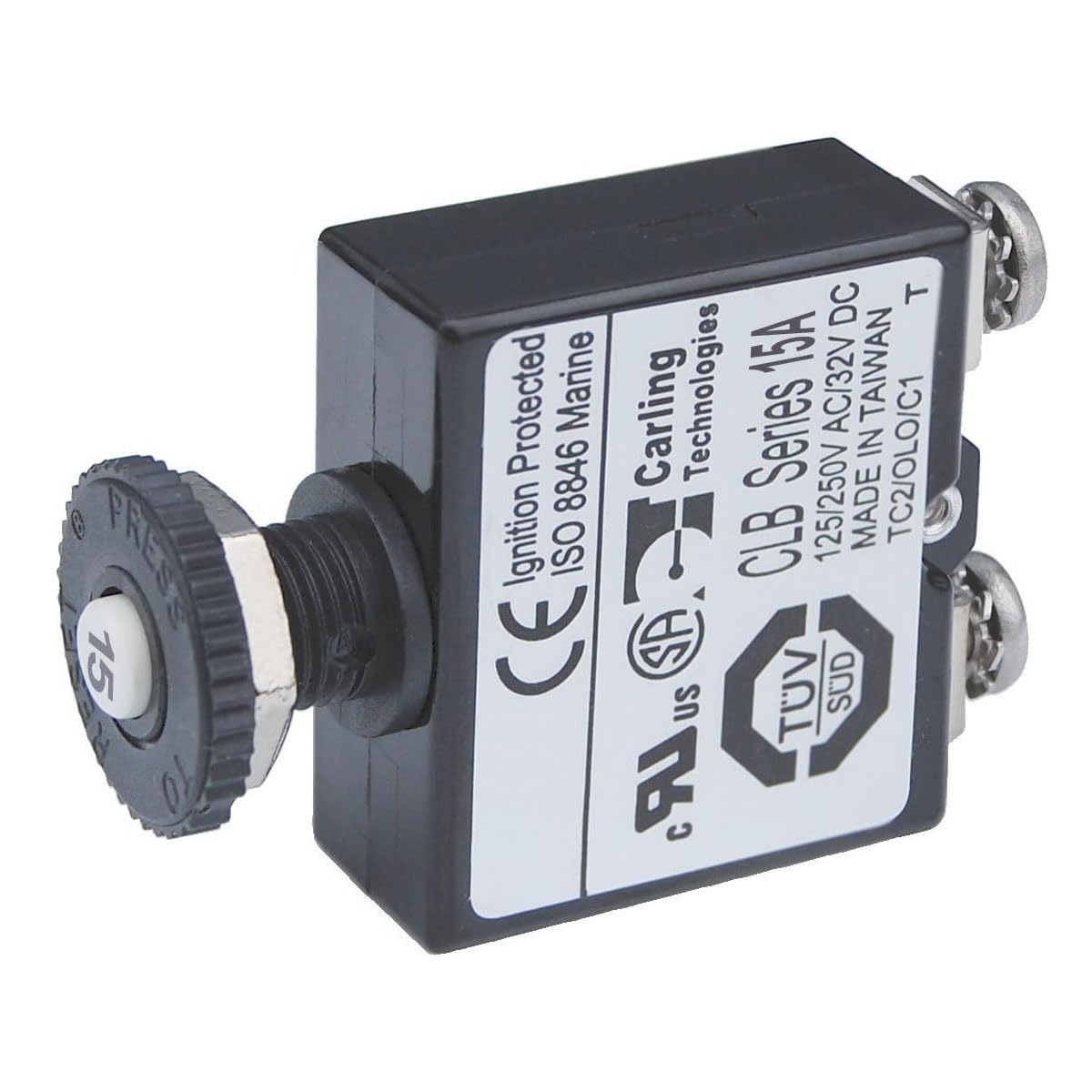 Blue Sea Systems 2133 Circuit Breaker Push BUT ST 15A, Beige