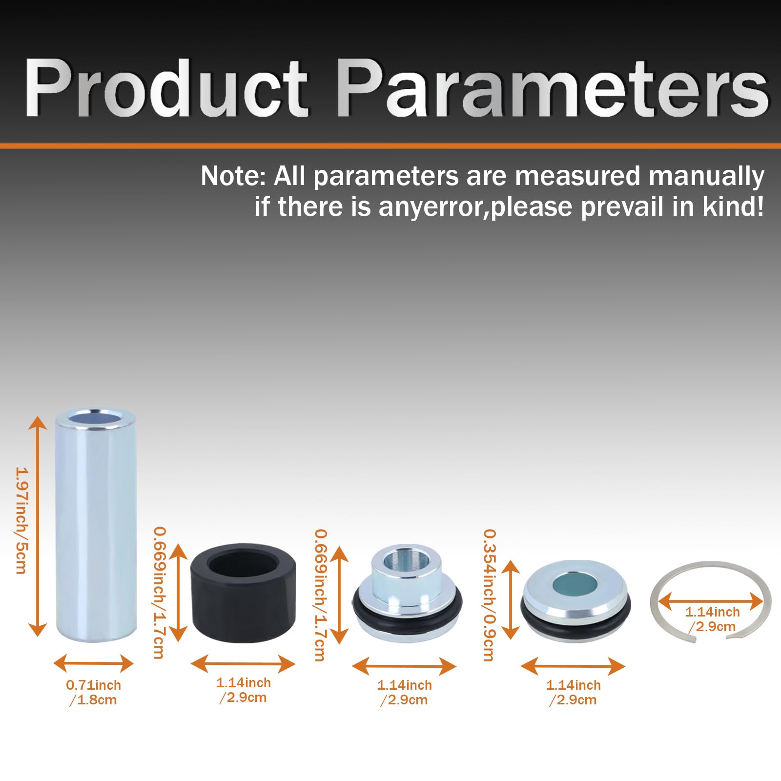 Qagea Heavy Duty UHMW A-arm Control Arm Bushing Kit Compatible with Polaris RZR PRO XP 4 (2020+) Replaces AAB-P-RZRXPTS-001 CT-0