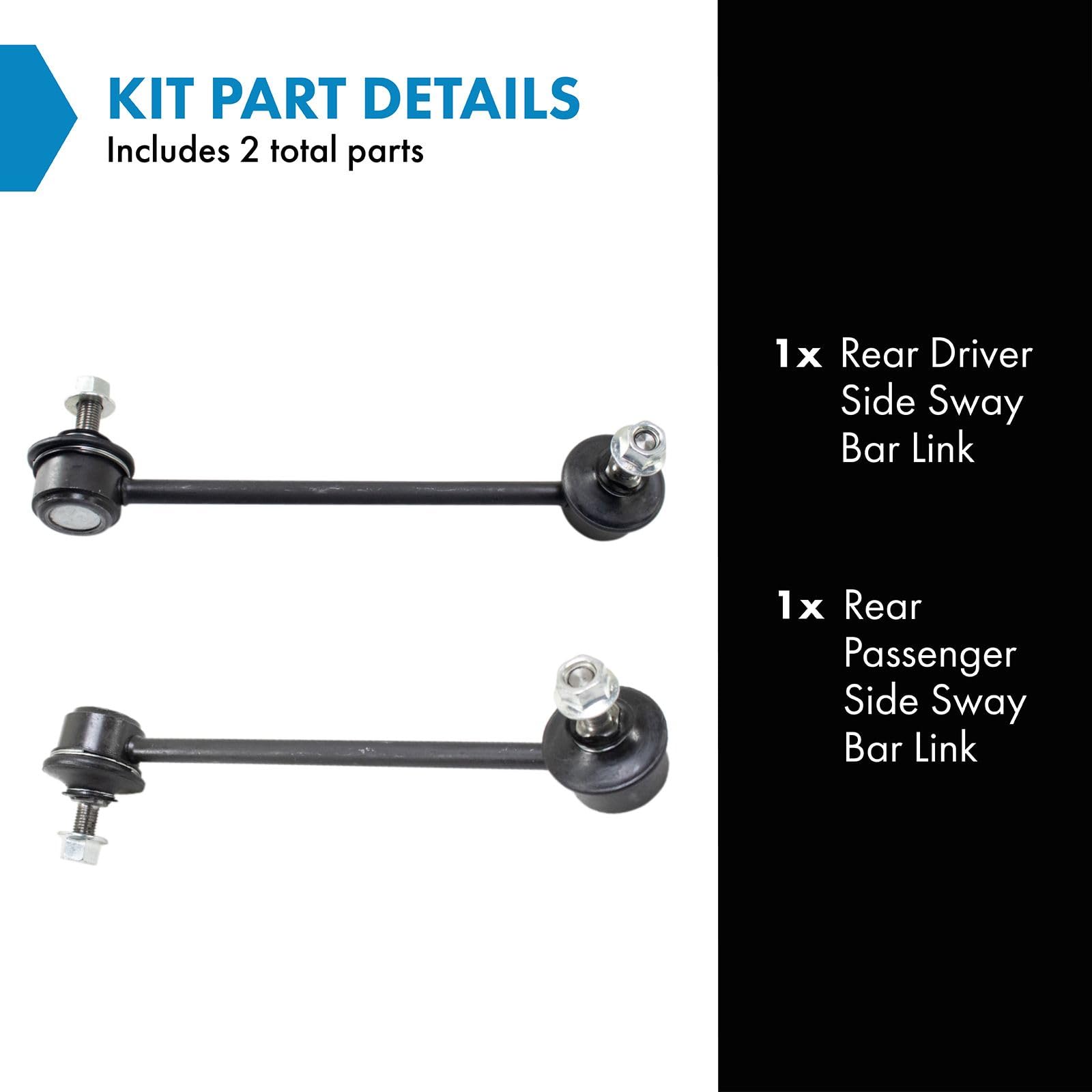 Trq Rear Sway Bar Stabilizer Link Set Compatible With 2006-2014 Honda Ridgeline