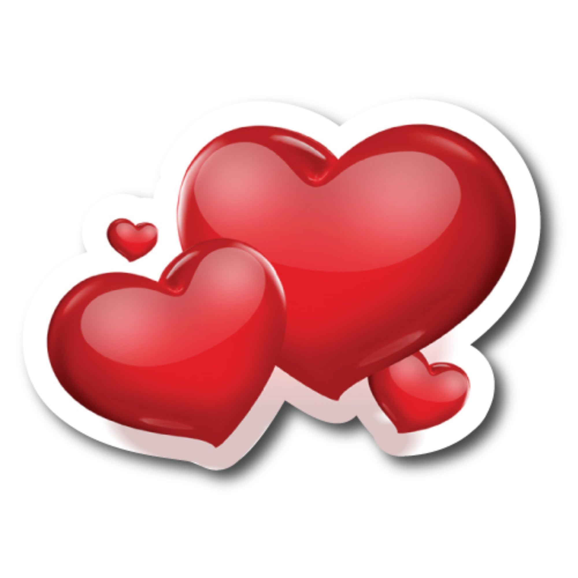 Magnet Me Up Red Hearts Magnet Decal, 6X4 Inches, Heavy Duty Automotive Magnet For Car Truck Suv, Fridge, Laptop, Any Magnetic S