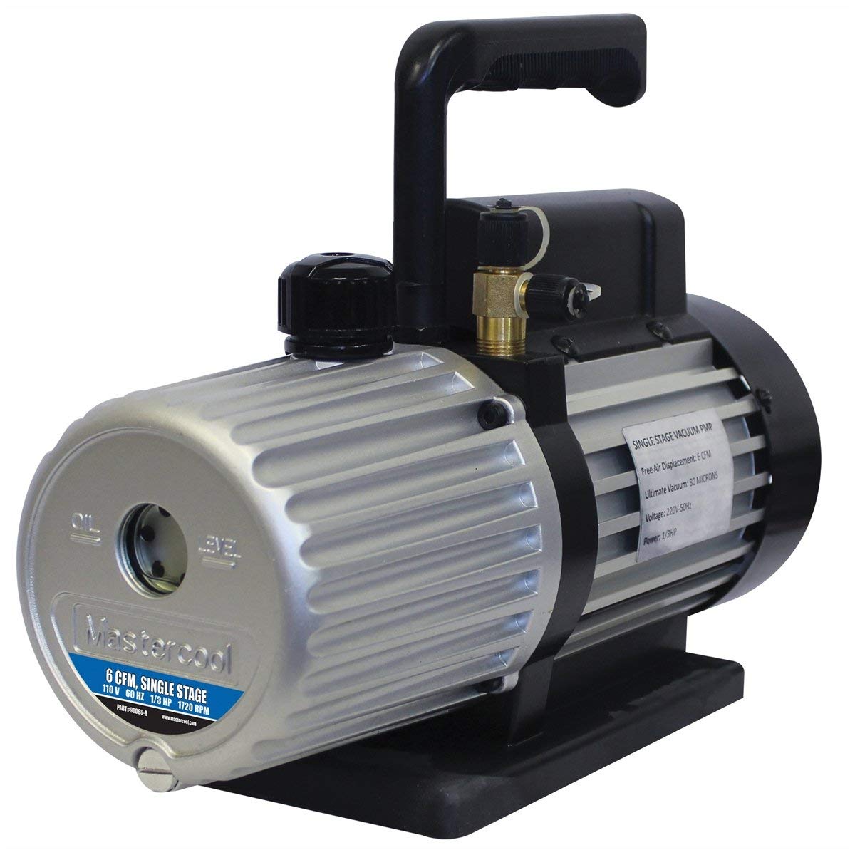 Mastercool MSC90066-B-SF Vacuum Pump (Spark Free 6 Cfm For 1234Yf Systems), 1 Pack