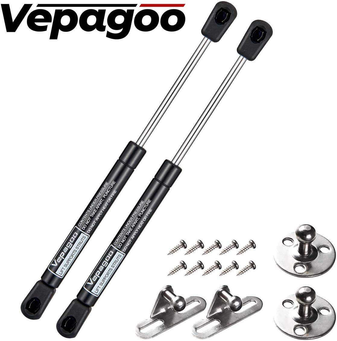10 Inch 22.5 Lb/100N Gas Shock Spring Strut For Cabinet Door Toy Tool Box Lid, Set Of 2 Vepagoo