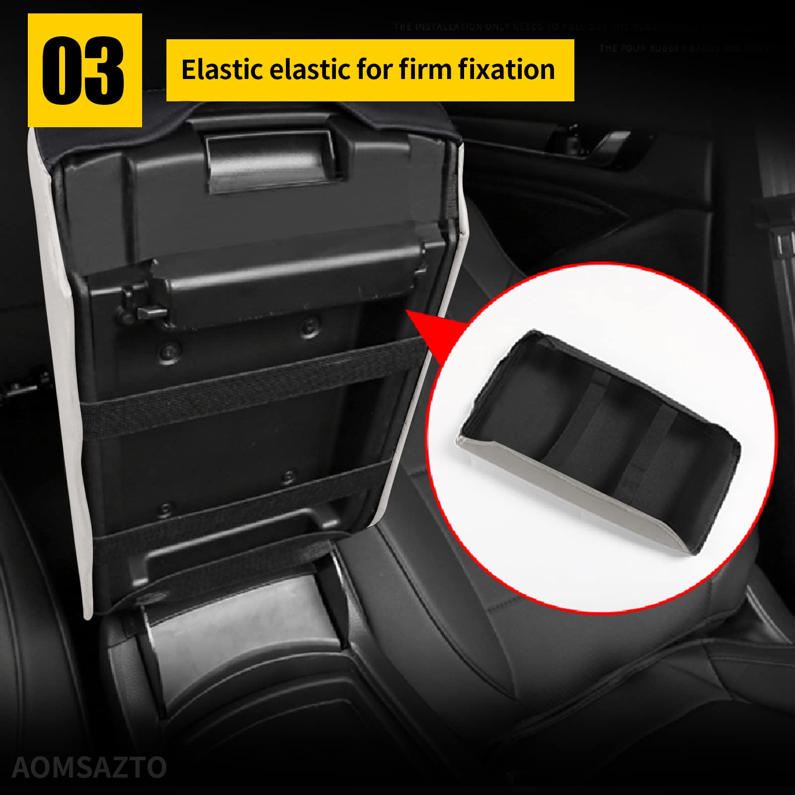 Aomsazto Armrest For Honda Crv 2017-2022 Black With White