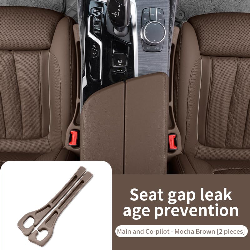Car Seat Gap Filler 2 Pack, Universal Fit Pu Leather Car Seat Gap Plug To Fill The Gap Between Seat And Console, Car Seat Crevic