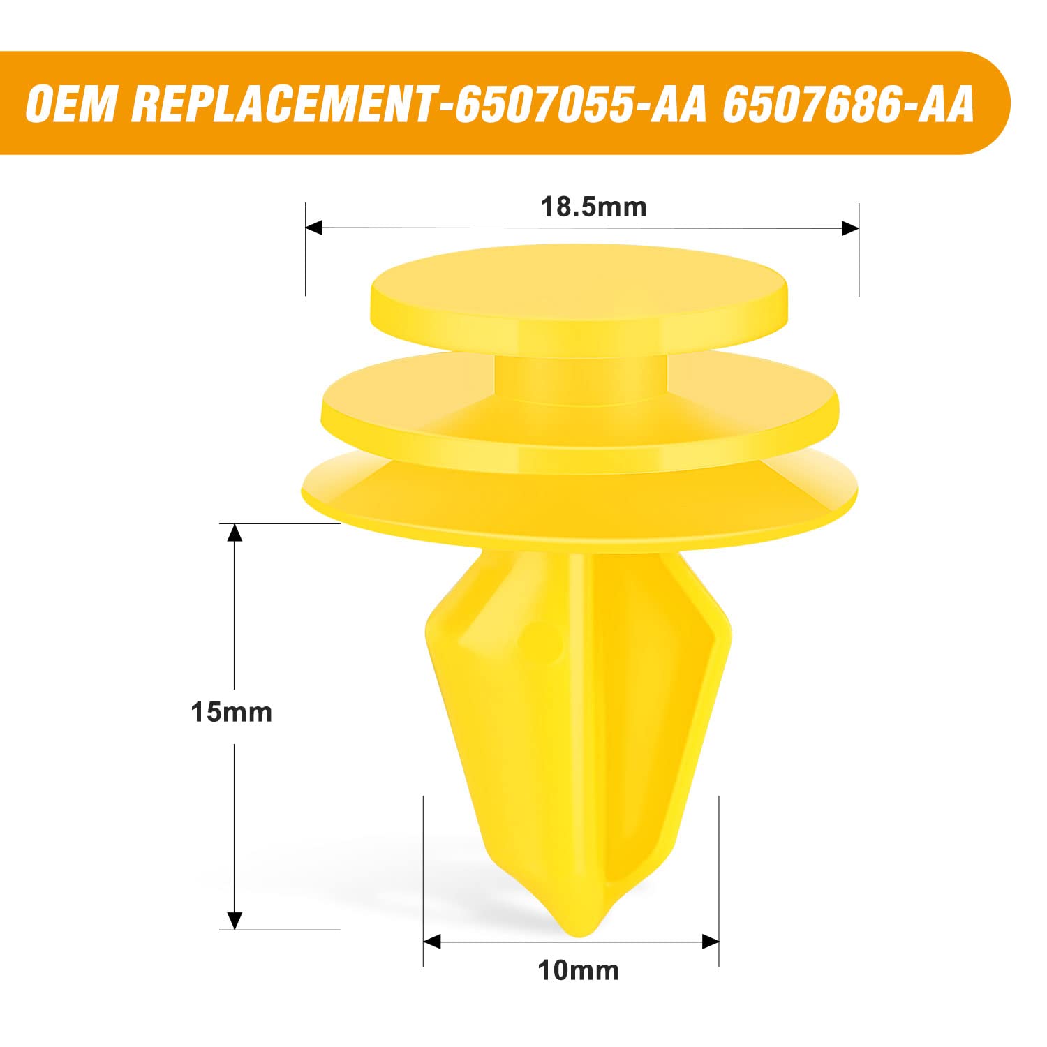 Gooacc 100Pcs Door Panel Clips Compatible With Jeep Dodge Chrysler, Better Replacement For Chrysler 6507055-Aa,6507686-Aa