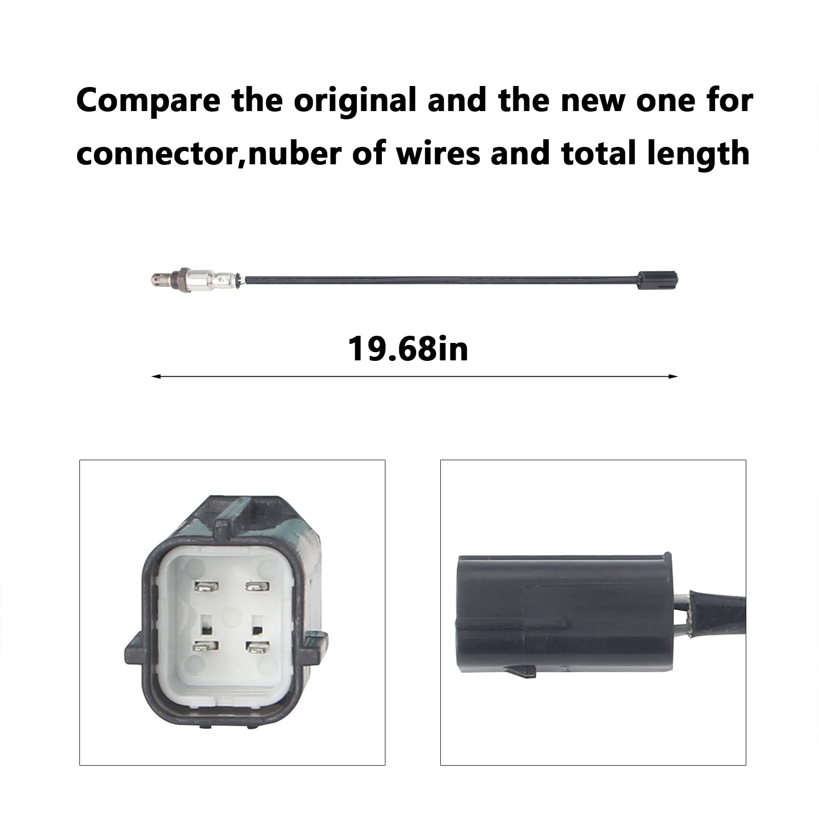 Doskjok 234-4380 O2 Oxygen Sensor Air Fuel Ratio Downstream Compatible With Altima Sentra Maxima Murano Rogue Quest G37 1Pcs