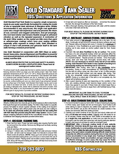 Kbs Coatings 5300 Gold Standard Tank Sealer - 1 Pint