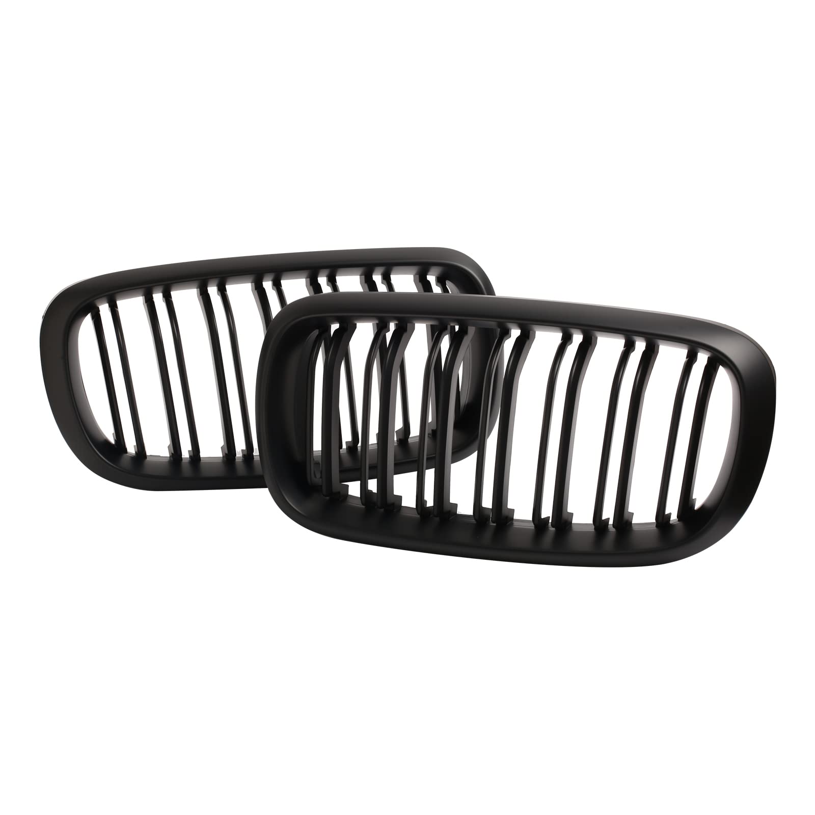 BILLDIO X5 F15 Grille - Matte Black Double Slats, 2014-2018 Fit, Model FDEX022AD, Front Bumper Kidney Grill, 2-pc