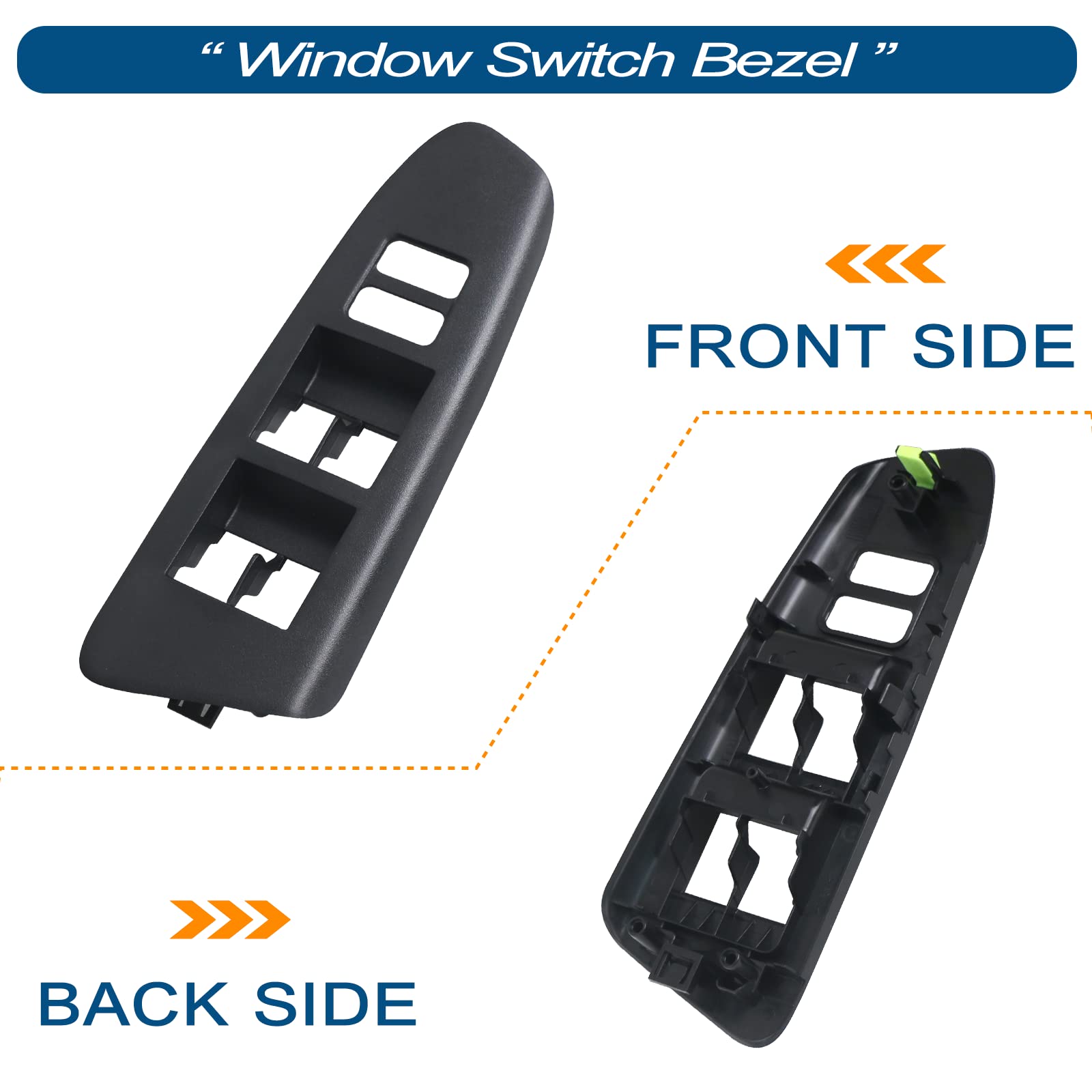 Window Switch Bezel Cover For Front Door Left Driver Side Compatible With Toyota Tacoma 2012 2013 2014 2015 Replaces 74202-04040 Window Switch Trim Accessories