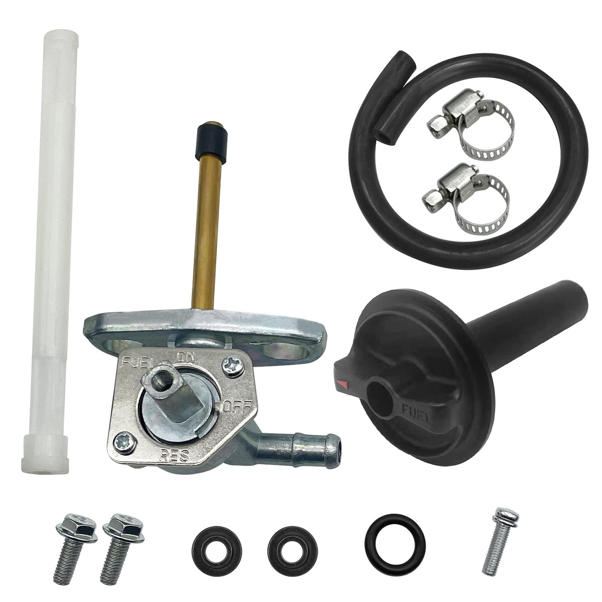 M Mati Fuel Cock Petcock With Lever Assy For Honda Trx250 Trx350 Trx400 Trx420 Trx450 Trx500 Trx650 16950-Hm8-003, Gas Valve Switch Part