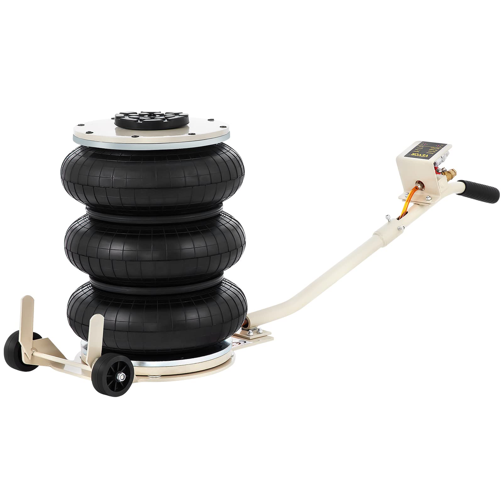 VEVOR Air Jack, 5 Ton/11000 lbs Triple Bag Air Jack, Air Bag Jack Lift Up to 15.75 Inch, 3-5S Fast Lifting Air Bag Jack for Cars