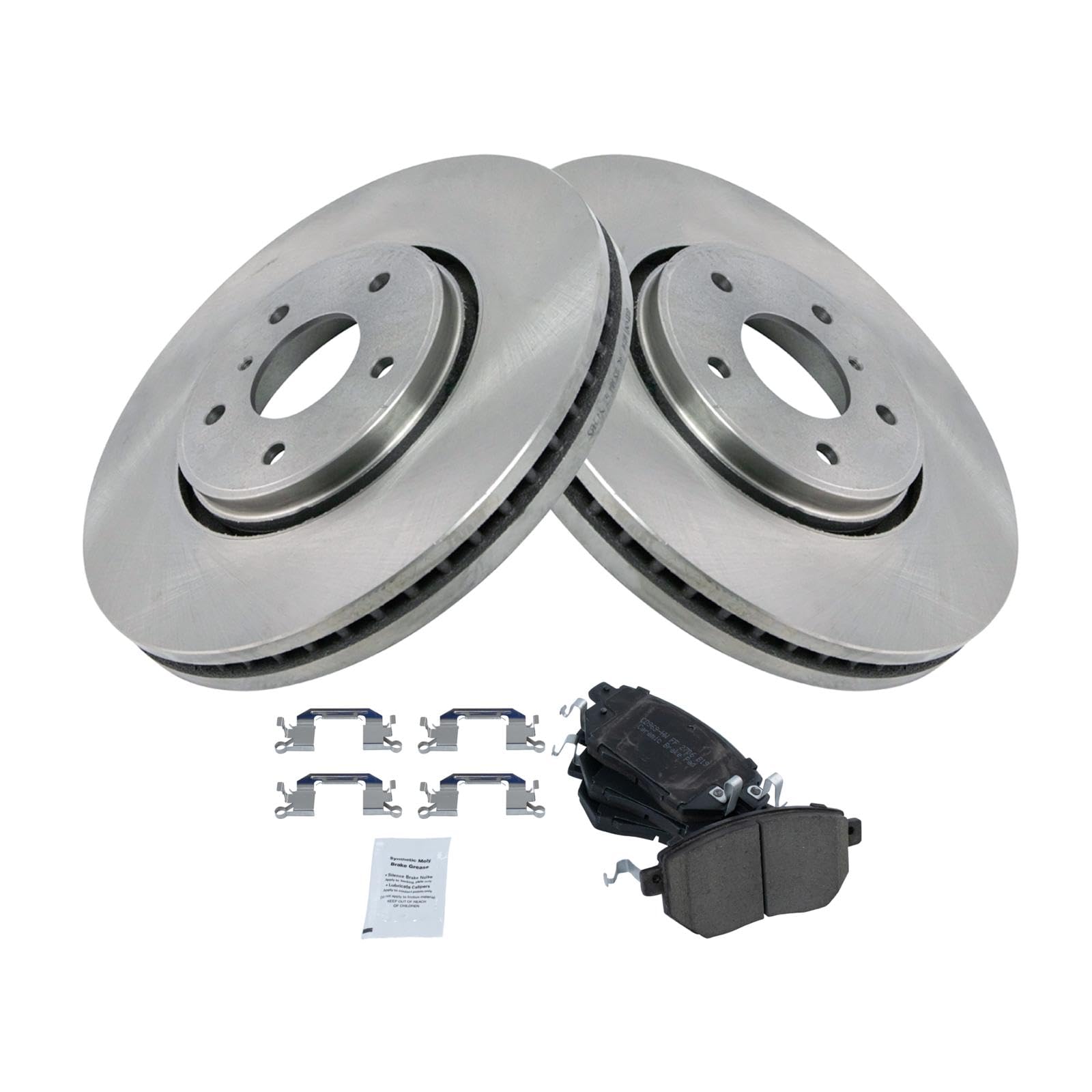 Trq Front Brake Pad & Rotor Kit Brake Pads Brake Rotor Ceramic Compatible With 2005 Infiniti Fx35 Fx45