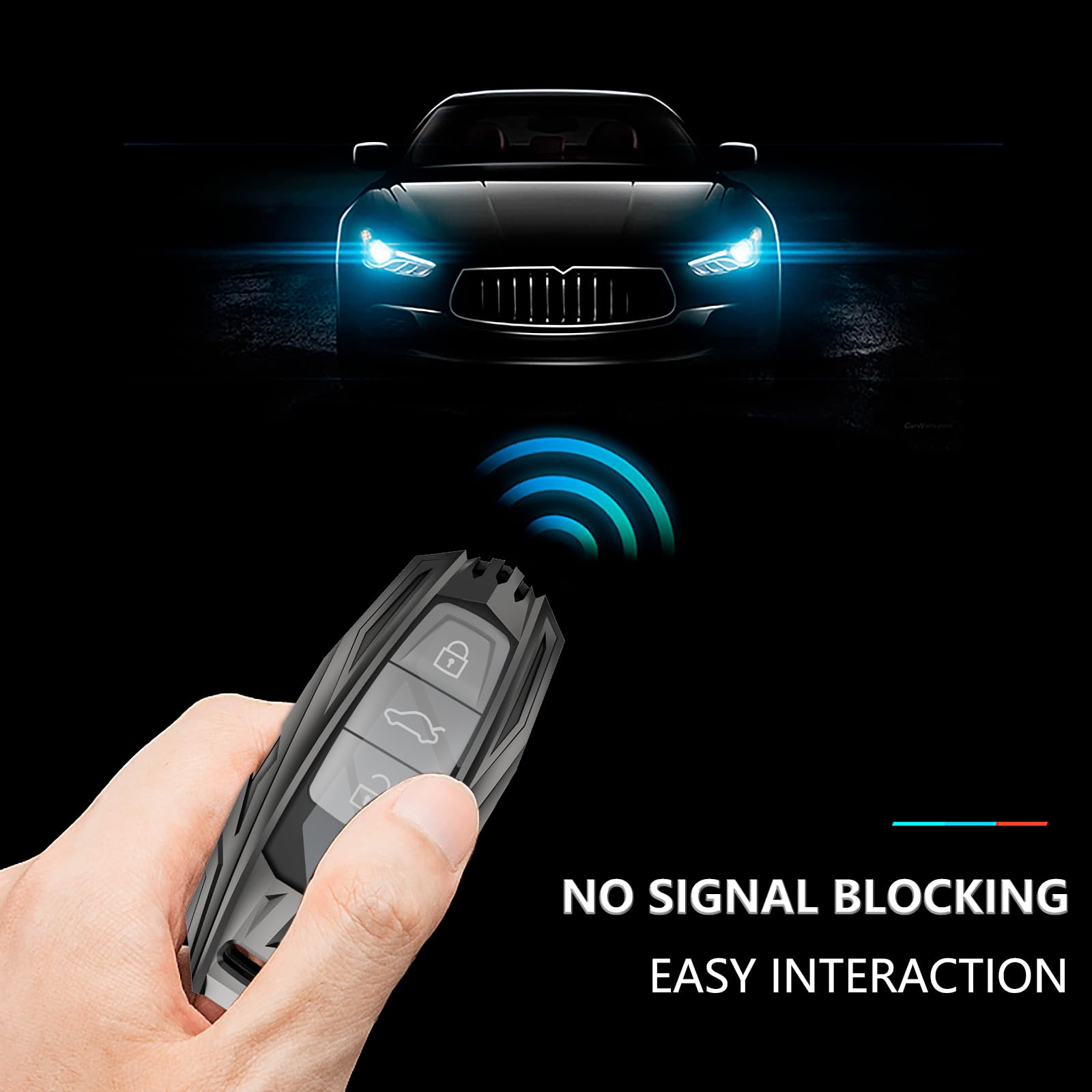 Ocezbiis For Audi Key Fob Cover,Keychain,Zinc Alloy Protection Car Key Case Compatible With 2019-2023 A3 A6 A6L A7 E-Tron A8 Q8