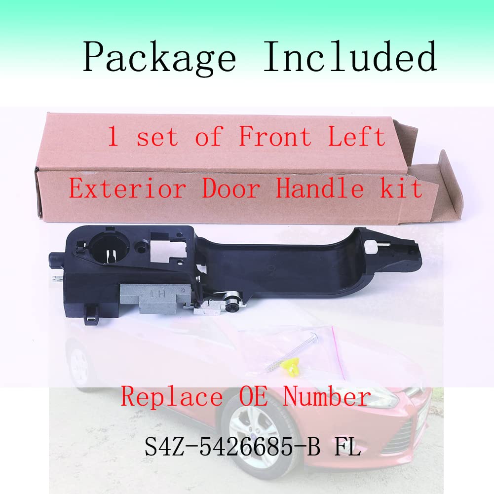Cheriezing 8S4Z-5426685-B Front Left Driver Side Exterior Door Handle Reinforcement Compatible With 2008-2011 Focus Sedan Coupe 4Cyl 2.0L S, Se, Sel, Ses