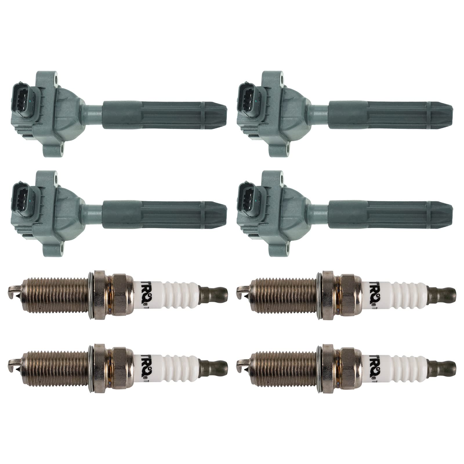 Trq Ignition Kit Ignition Coil Spark Plugs Compatible With 2002 Mercedes-Benz C230 2001-2004 Slk230