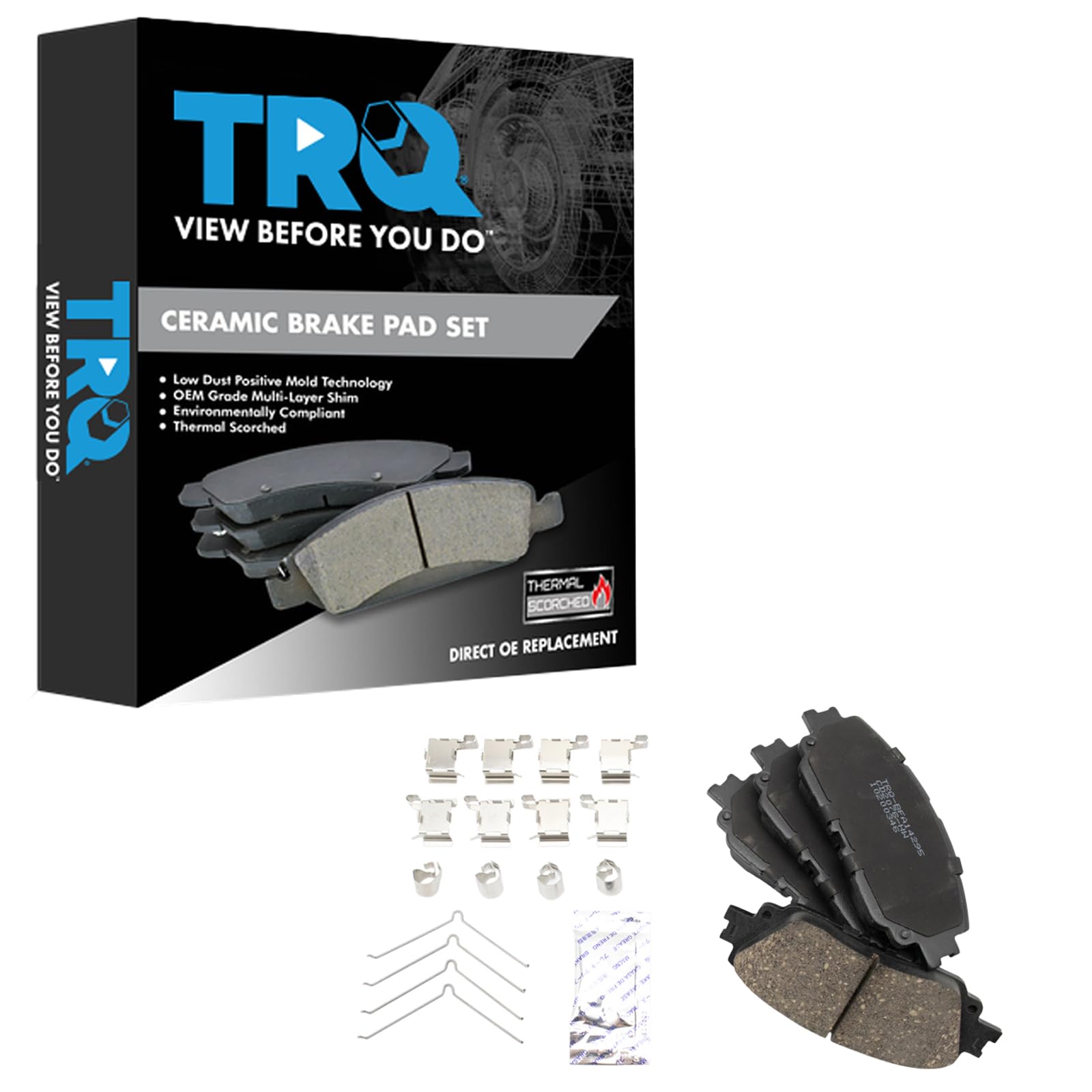 Trq Brake Pads Ceramic Compatible With 2021-2022 Lexus Es250 2019-2022 Es300H Es350 Ux200 2019-2023 Ux250H Toyota Avalon 2020-20