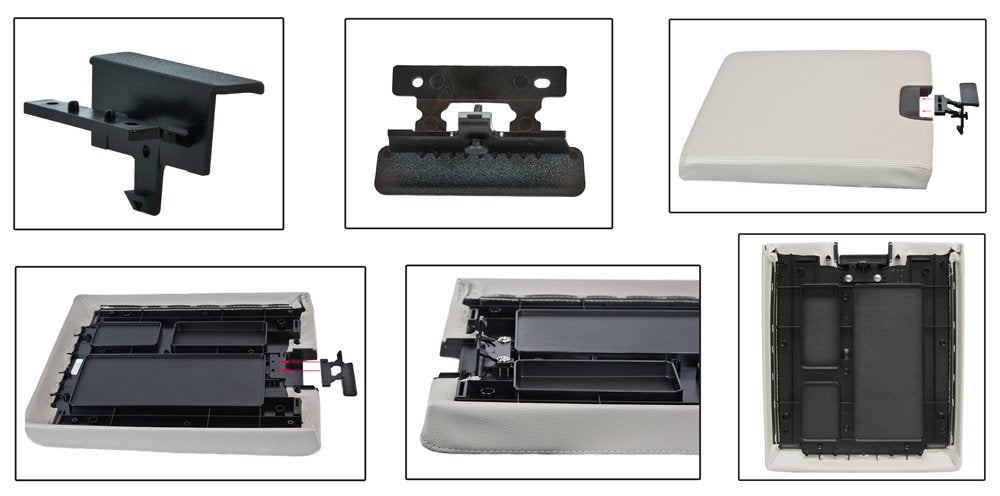 Ipcw G01-Latch Front Center Console Lid Latch (Silverado 1500/2500Hd / Sierra 1500/2500Hd / Avalanche), Black