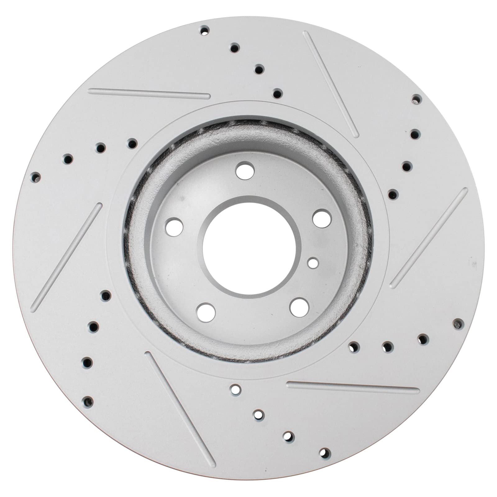 Trq Performance Front Drilled Slotted Coated Brake Rotor Set For Infiniti Nissan