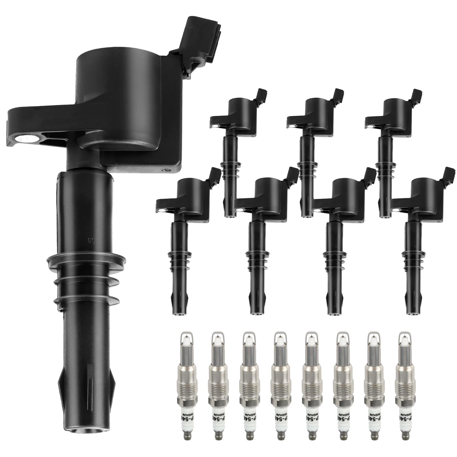 Ignition Coil Pack & Spark Plugs Replacement For 5.4 V8 2004 2005 2006 2007 2008 Ford Lincoln Expedition F150 F250 Super Duty Ex