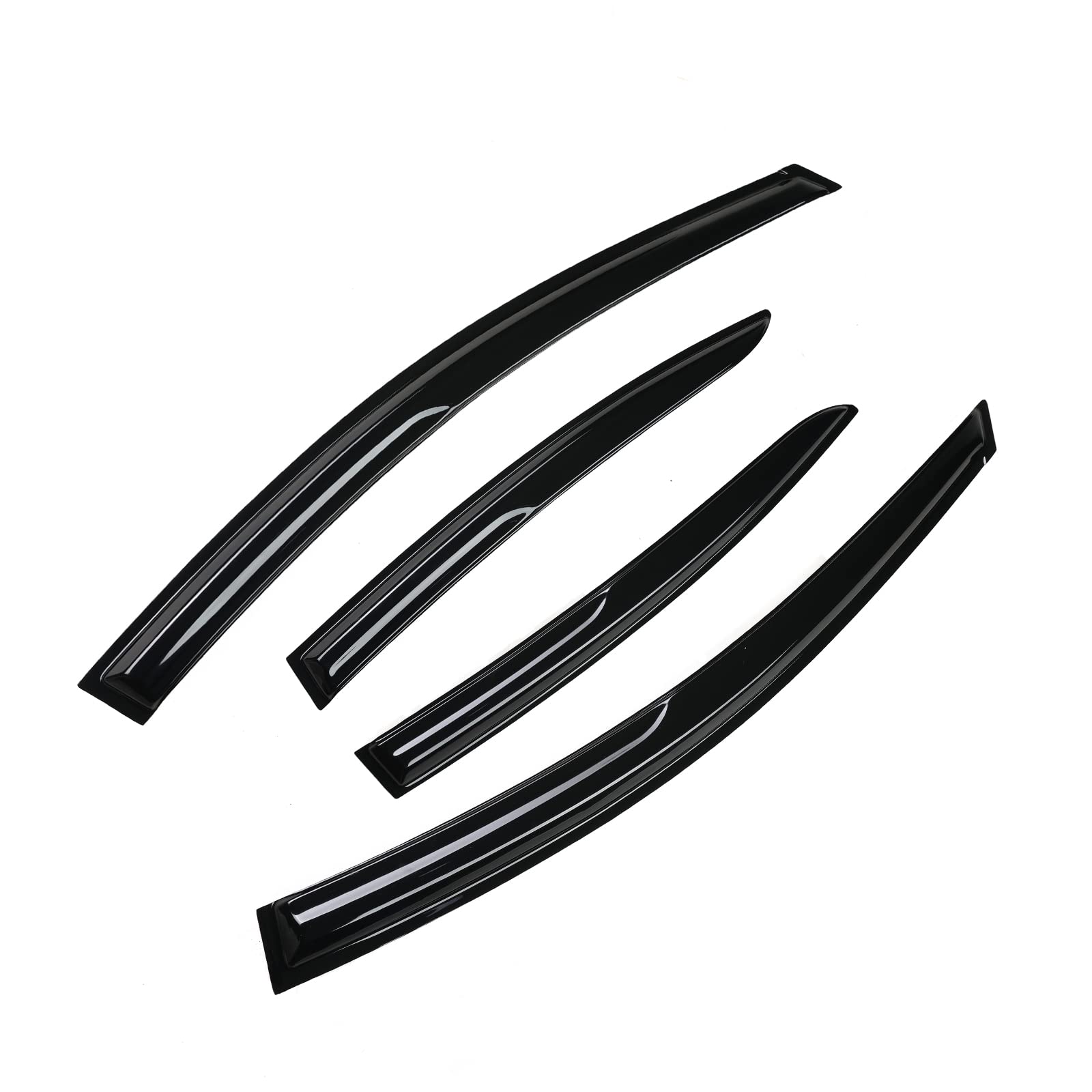 Arokzn 4 Pieces Smoke Tinted Tape-On Side Window Visor Deflectors Rain Guards Designed for Hyundai Elantra 2017 2018 2019 2020 S