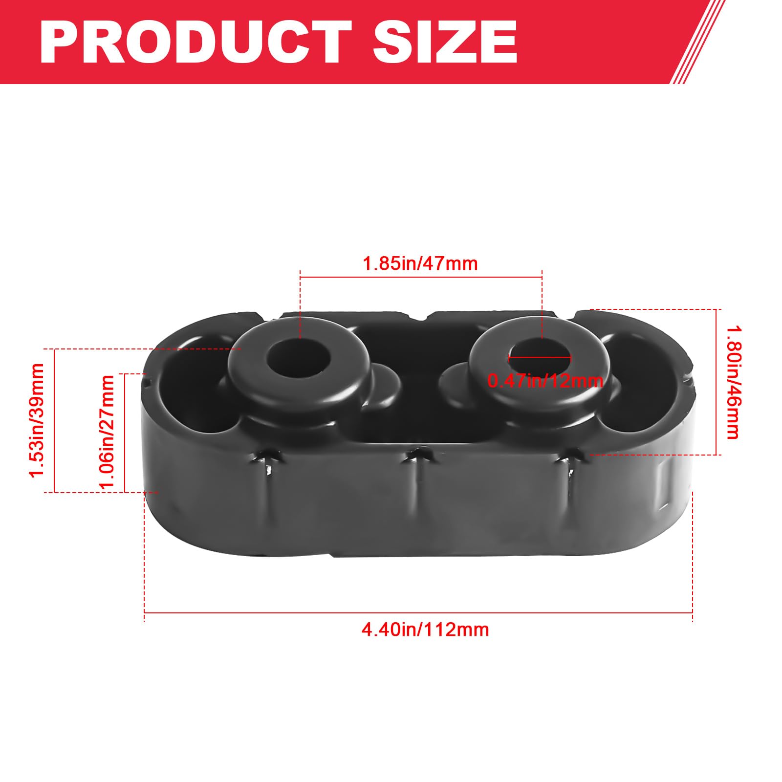 Exhaust Muffler Hanger Insulator (2Pcs) 15092802 Fits For Chevy Express Suburban Silverado 1500 2500 3500 Hd,For Yukon Savana Sierra 1500 2500 3500 Hd,Muffler Tailpipe Hanger With Built-In Iron Frame