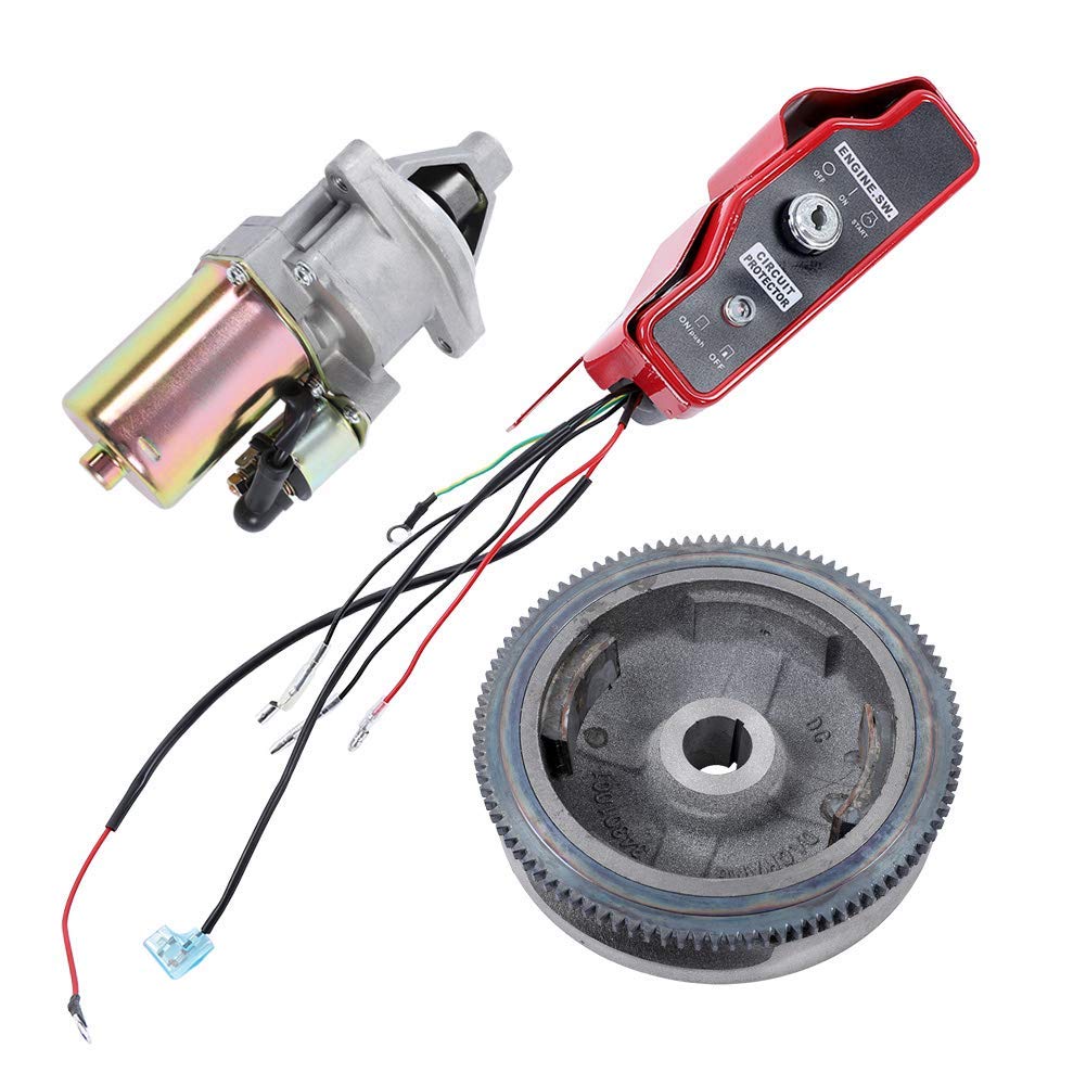 Electric Start Kit Fit For Gx340 11Hp Gx390 13Hp Starter Motor Lgnition Flywheel Switch For Gx340 Gx390 Electric Motor Start Kit