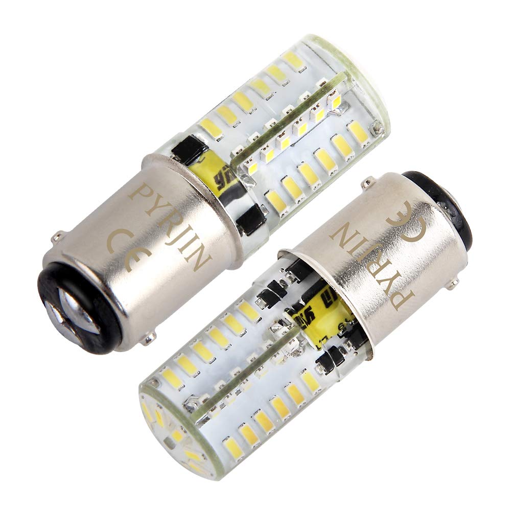 1142 Ba15D Led Bulb White, Low Voltage 12V 1004 1076 1130 1142 1176 Led Light Bulb, 5W Double Contact Bayonet Waterproof 6000K, Equivalent 35W, For Rv Trailer, Camper, Marine (Pack Of 2)