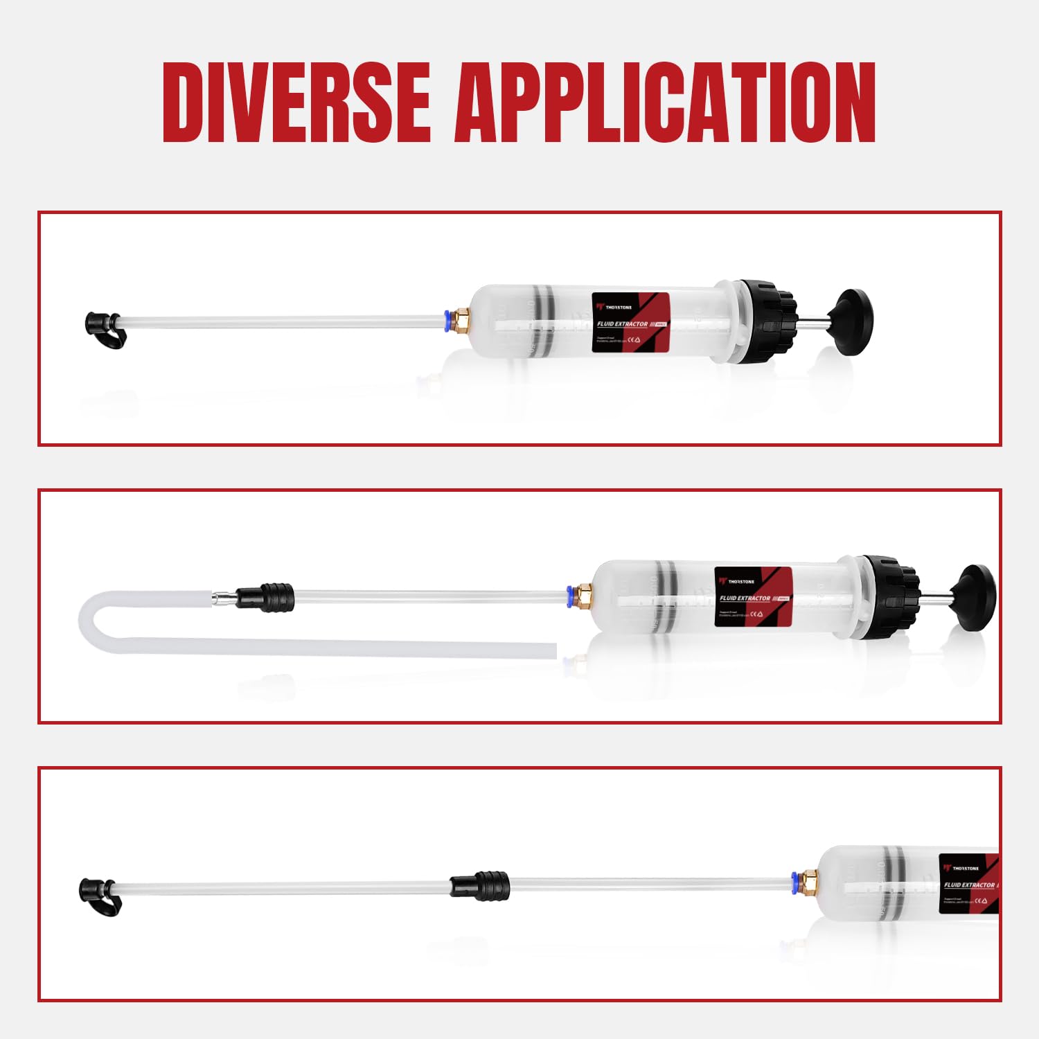 Thorstone Automotive Fluid Extractor Pump With Long Rubber Hose, Oil Change Syringe, Manual Fuel Suction & Filler, Fluid Oil Cha