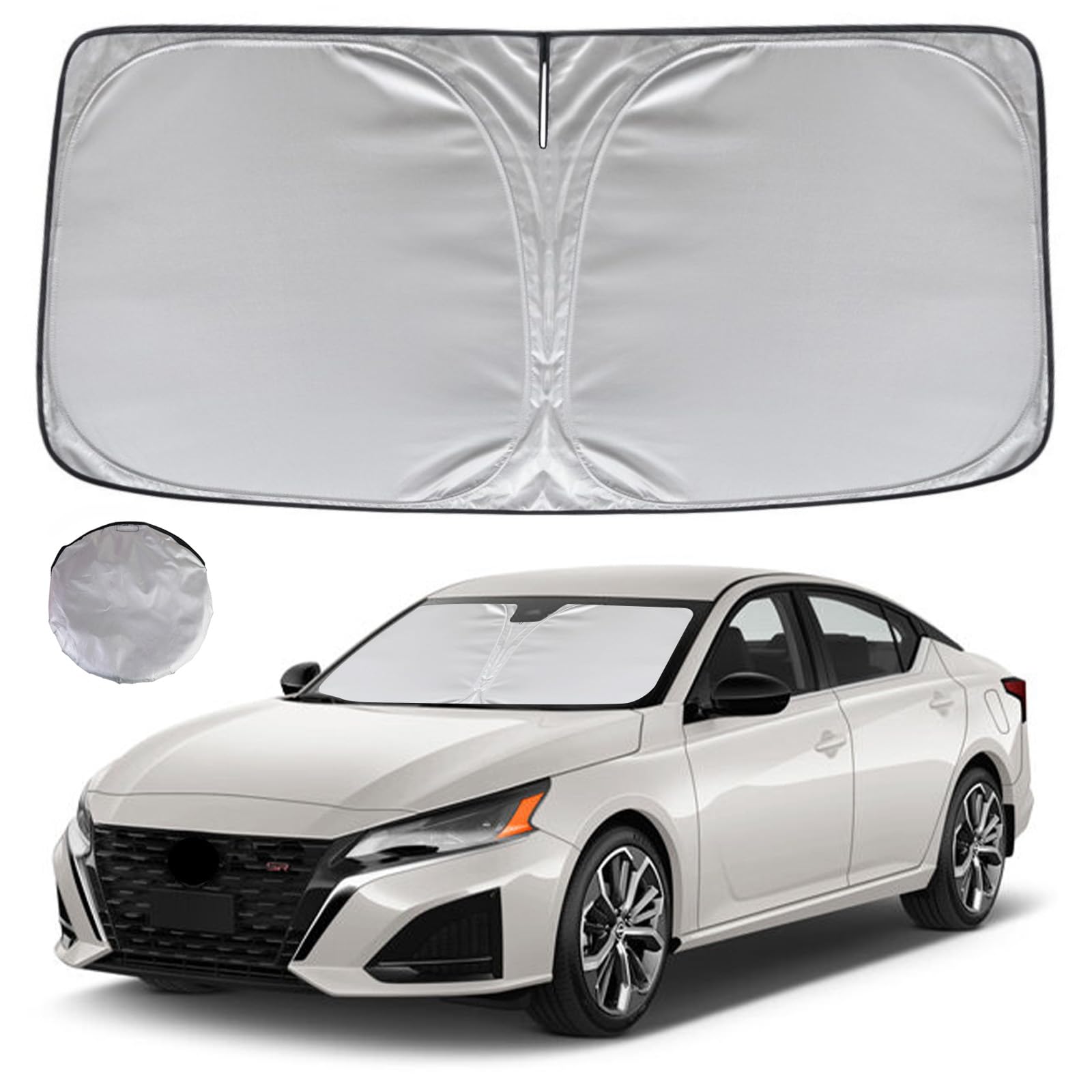 Kayzt Windshield Sun Shade For 2019-2025 Nissan Altima Foldable Sunshade Front Window Custom Fit Car Accessories